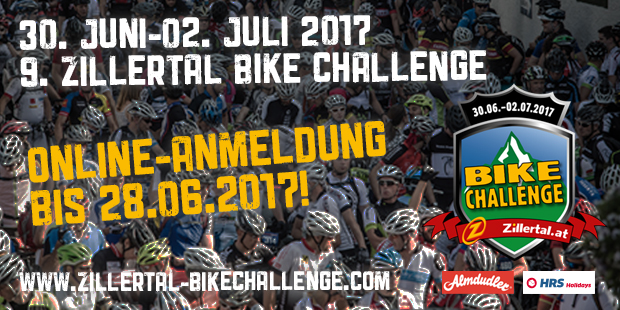 Anzeige Zillertal Bike Challenge 2017