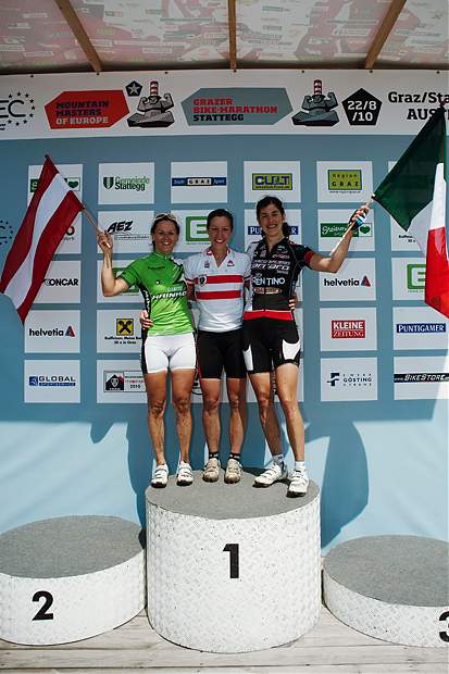 Das Damen-Podium der 88 km-Strecke